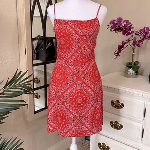 Bandanna Print backless Dress